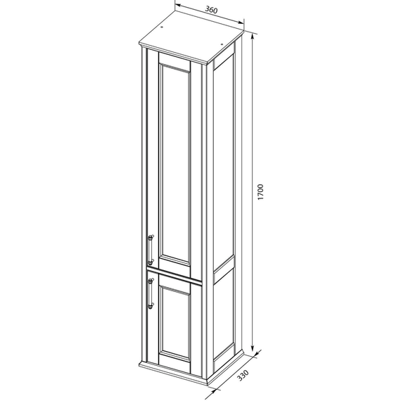 Пенал подвесной Aquanet Бостон М 36 см 00242219 R, белый матовый фото 16
