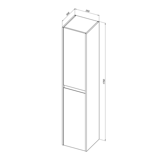 Пенал подвесной Aquanet Nova Lite 35 см 00242265, дуб рошелье фото 7