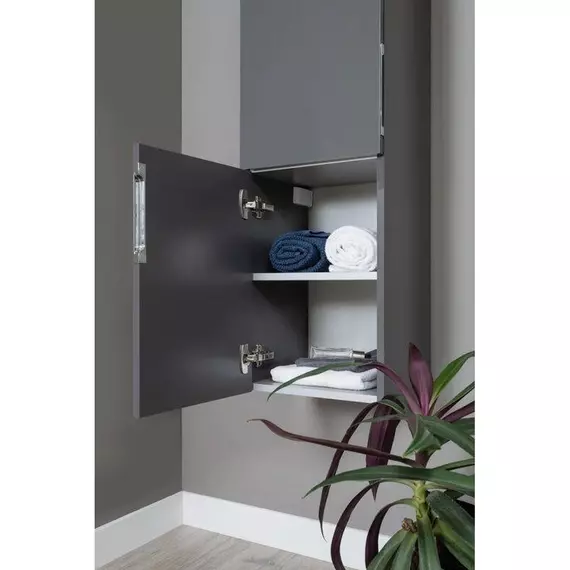 Пенал подвесной Aquanet Алвита 35 см 00249618 L, серый антрацит фото 8