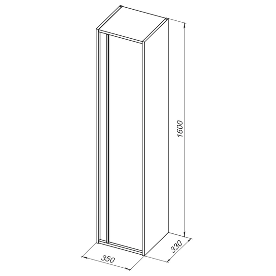 Пенал подвесной Aquanet Lino 35 см 00253914, дуб веллингтон фото 7