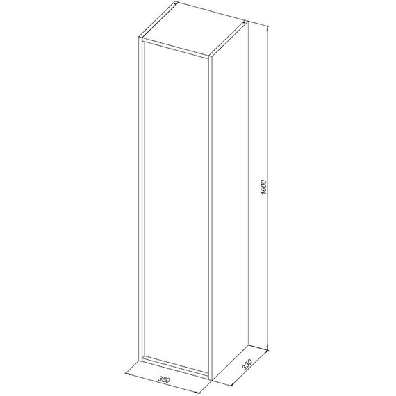 Пенал подвесной Aquanet Lino (Flat) 35 см 00295038, дуб веллингтон фото 6