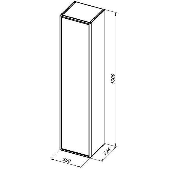 Пенал подвесной Aquanet Арт 35 см 00313268, маренго фото 7