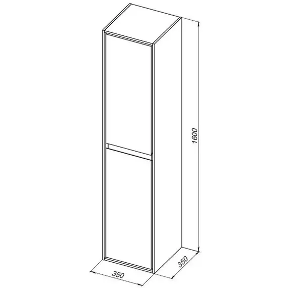 Пенал подвесной Aquanet Милан 35 см 00336388, дуб рустикальный фото 8