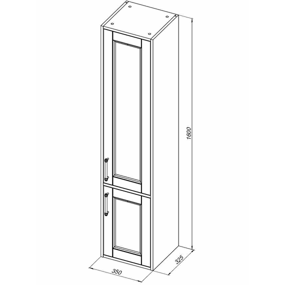 Пенал подвесной Aquanet Бостон New 35 см 00347184 R, белый сатин фото 8