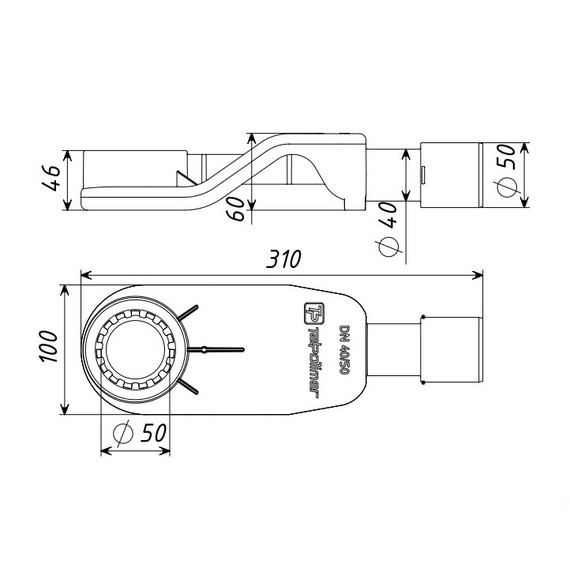 Трап Wonzon & Woghand 90 см WW-65409M-BG, золото фото 8