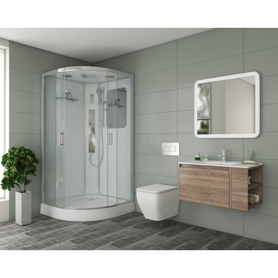 Душевая кабина Niagara Premium NG-6001-01G 90x90 см, хром/прозрачное (безсиликоновая сборка) фото 18