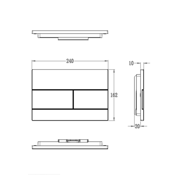 Кнопка смыва Wonzon & Woghand WW-IB235-MB, чёрный фото 3