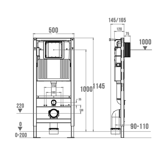 Инсталляция для унитаза Wonzon & Woghand WW-TI743A-H фото 2