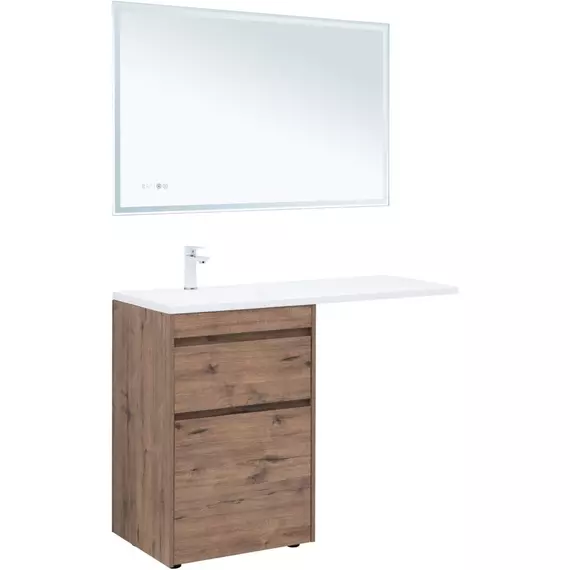 Тумба напольная с раковиной-столешницей Aquanet Токио 120 см L 00333648, дуб веллингтон фото 3