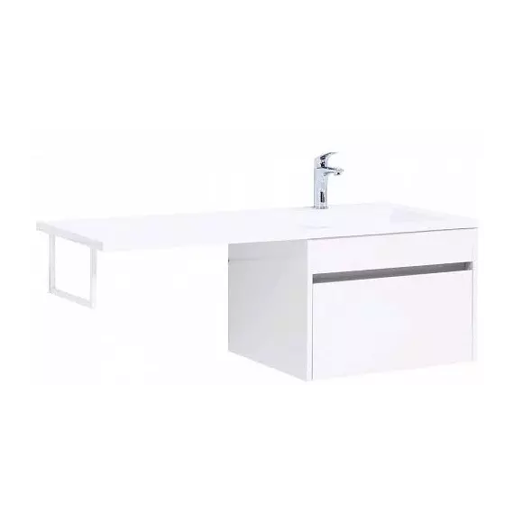 Тумба подвесная с раковиной-столешницей Aquanet Токио 120 см R 00236916, белый фото 
