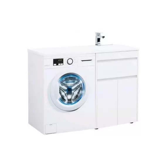 Тумба напольная с раковиной-столешницей Aquanet Токио 120 см R 00237745, белый фото 