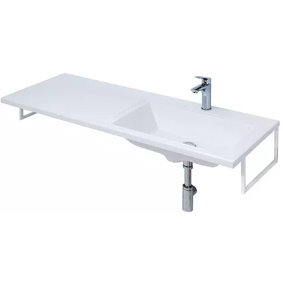 Тумба напольная с раковиной-столешницей Aquanet Токио 120 см R 00237745, белый фото 13