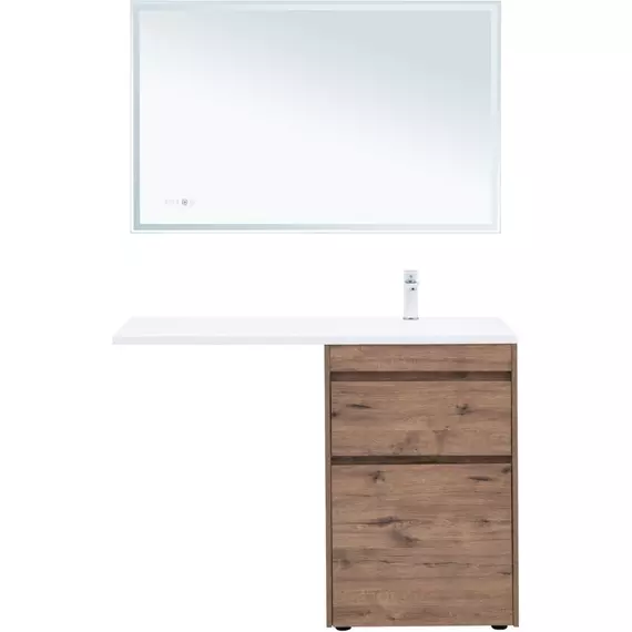 Тумба напольная с раковиной-столешницей Aquanet Токио 120 см R 00333648, дуб веллингтон фото 3