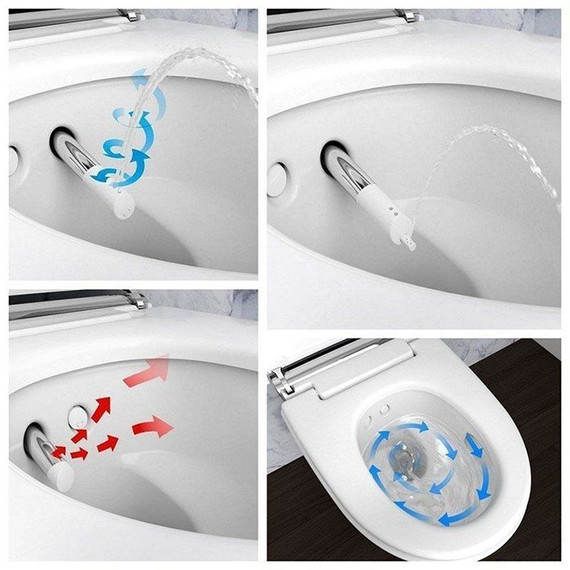 Унитаз-биде подвесной безободковый Geberit AquaClean Mera Comfort 146.210.11.1 с крышкой микролифт фото 4