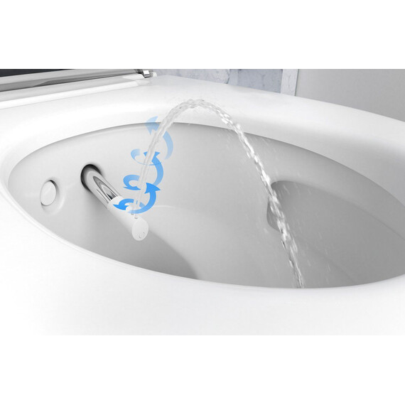 Унитаз-биде подвесной безободковый Geberit AquaClean Mera Comfort 146.210.11.1 с крышкой микролифт фото 5