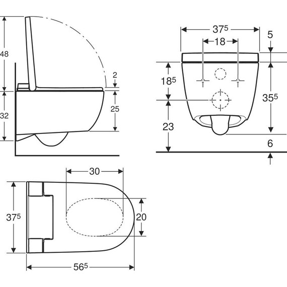 Унитаз-биде подвесной безободковый Geberit AquaClean Alba 146.350.01.1 с крышкой микролифт фото 13