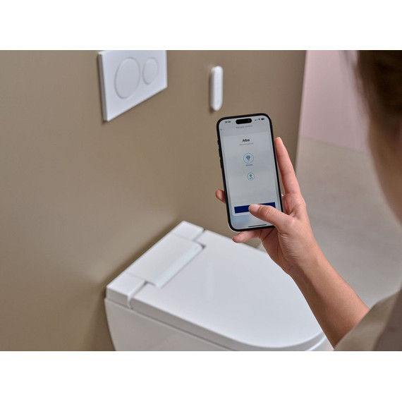 Унитаз-биде подвесной безободковый Geberit AquaClean Alba 146.350.01.1 с крышкой микролифт фото 6