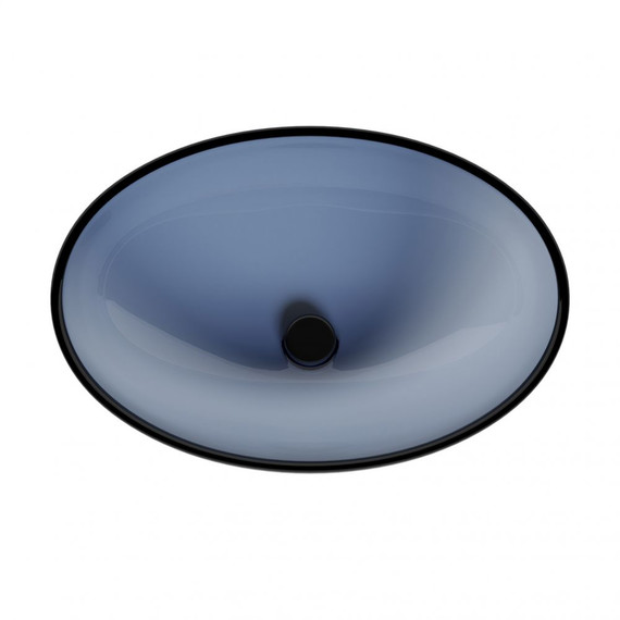 Раковина-чаша прозрачная Abber Kristall 50 см AT2802Saphir, синий фото 8