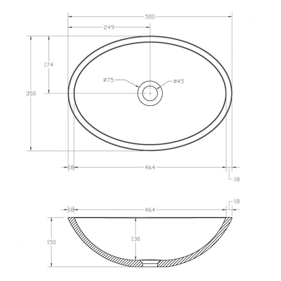Раковина-чаша прозрачная Abber Kristall 50 см AT2802Saphir, синий фото 9