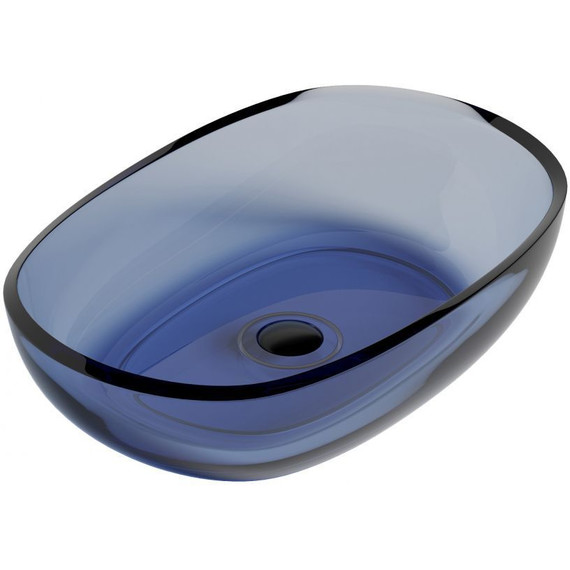 Раковина-чаша прозрачная Abber Kristall 60 см AT2805Saphir, синий фото 6