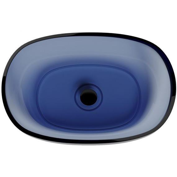 Раковина-чаша прозрачная Abber Kristall 60 см AT2805Saphir, синий фото 8