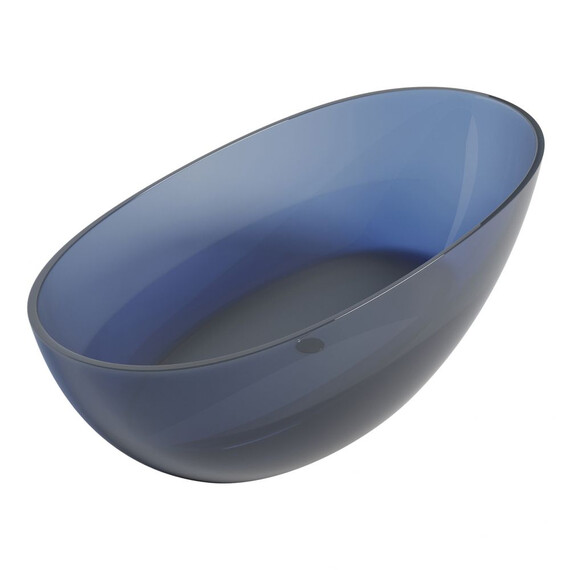 Ванна прозрачная Abber Kristall 165x78 см AT9701Saphir, синий фото 5