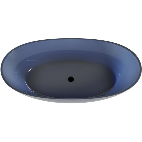 Ванна прозрачная Abber Kristall 165x78 см AT9701Saphir, синий фото 6