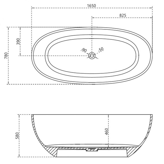Ванна прозрачная Abber Kristall 165x78 см AT9701Saphir, синий фото 7