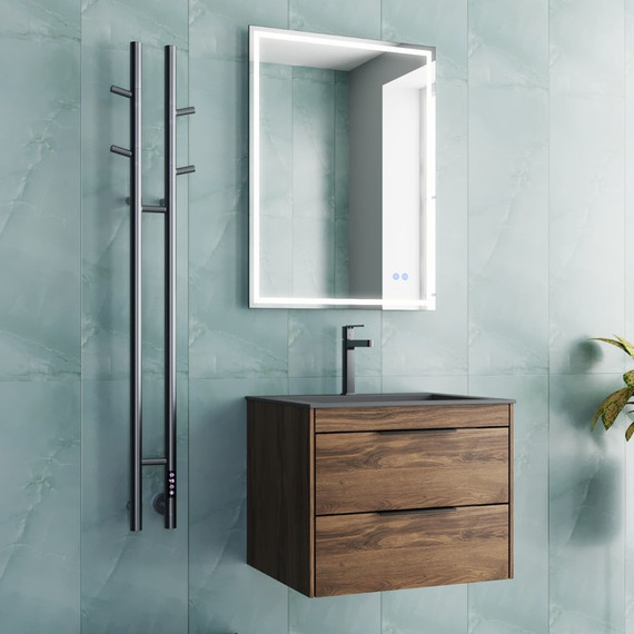 Полотенцесушитель электрический Vincea П2 122x1304 мм VTD-1D2GE, графит (возможность скрытого подключения) фото 2