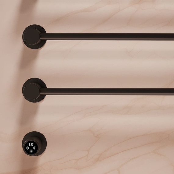 Полотенцесушитель электрический Vincea П4 530x670 мм VTD-2H1MB, чёрный фото 2