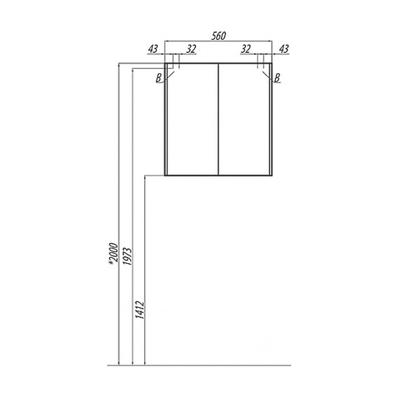 Шкаф Акватон Шерилл 56 см 1A206603SH010 фото 2