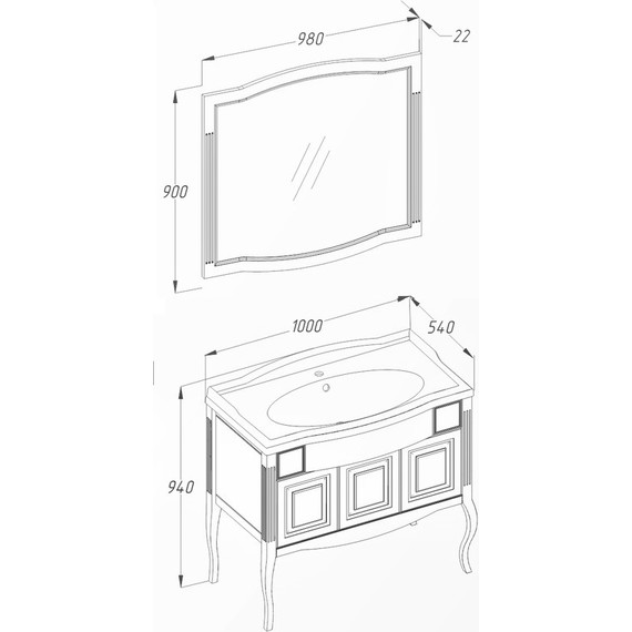 Тумба напольная с раковиной Opadiris Лаура 100 см, белый матовый - 4 Тумба напольная с раковиной Opadiris Лаура 100 см, белый матовый фото 4