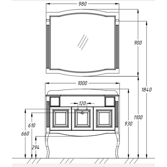 Тумба напольная с раковиной Opadiris Лаура 100 см, белый матовый - 6 Тумба напольная с раковиной Opadiris Лаура 100 см, белый матовый фото 6