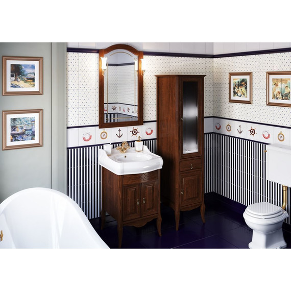 Тумба напольная с раковиной Opadiris Лоренцо 60 см, орех - 2 Тумба напольная с раковиной Opadiris Лоренцо 60 см, орех фото 2