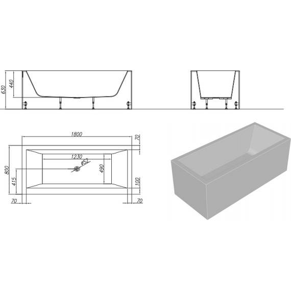 Ванна Kolpa-San Copelia FS 180x80 см фото 3