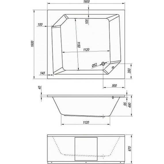 Ванна акриловая Kolpa-San Samson 180x160 см фото 4