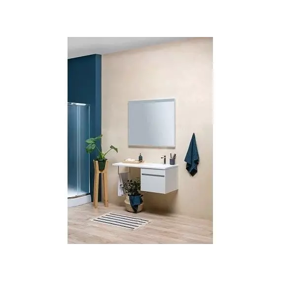 Тумба подвесная с раковиной-столешницей Aquanet Токио 120 см R 00236916, белый фото 7