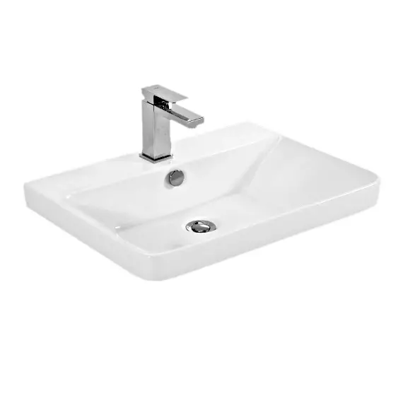 Тумба подвесная с раковиной Aquanet София 60 см 00288905, белый глянец фото 2