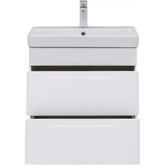 Тумба подвесная с раковиной Aquanet София 60 см 00288905, белый глянец фото 8