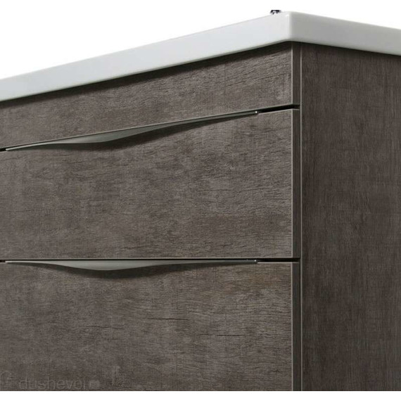 Тумба подвесная с раковиной Aquanet Эвора 100 см 00183003, дуб антик фото 3