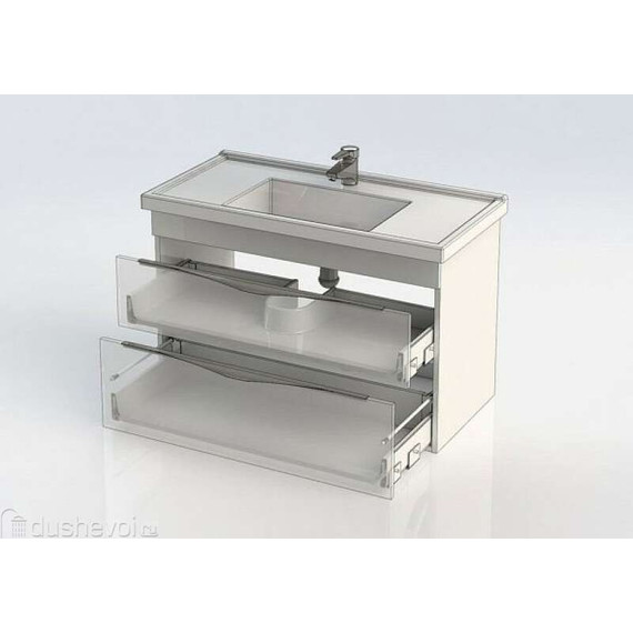 Тумба подвесная с раковиной Aquanet Эвора 100 см 00183003, дуб антик фото 9