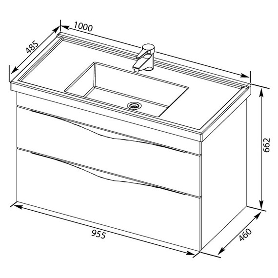 Тумба подвесная с раковиной Aquanet Эвора 100 см 00183003, дуб антик фото 10