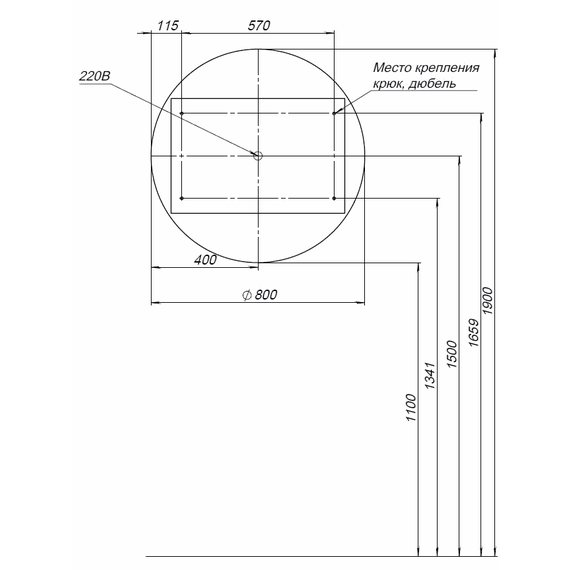 Зеркало-шкаф Aquanet Оптима 80 см 00344784 LED фото 20