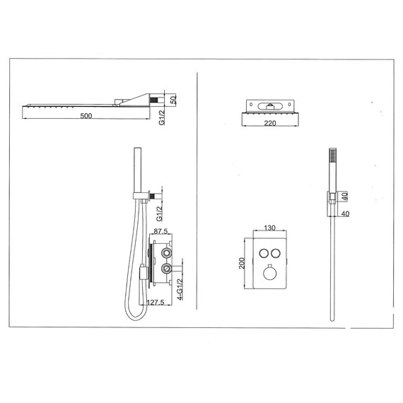 Душевая система для душа с термостатом SantiLine SL-9014 фото 3