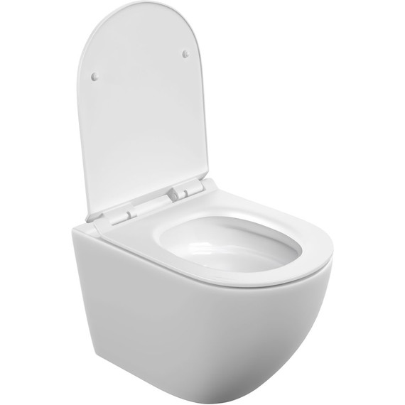 Унитаз подвесной безободковый Cersanit Brasko Vortex DPL EO Slim A68915 с тонкой крышкой микролифт (система смыва Торнадо) фото 3