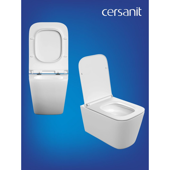 Унитаз подвесной безободковый Cersanit Crea Vortex DPL EO Slim A68916 с тонкой крышкой микролифт (система смыва Торнадо) фото 18