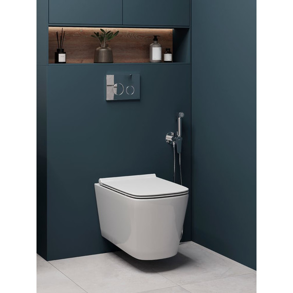 Унитаз подвесной безободковый Cersanit Crea Vortex DPL EO Slim A68916 с тонкой крышкой микролифт (система смыва Торнадо) фото 19