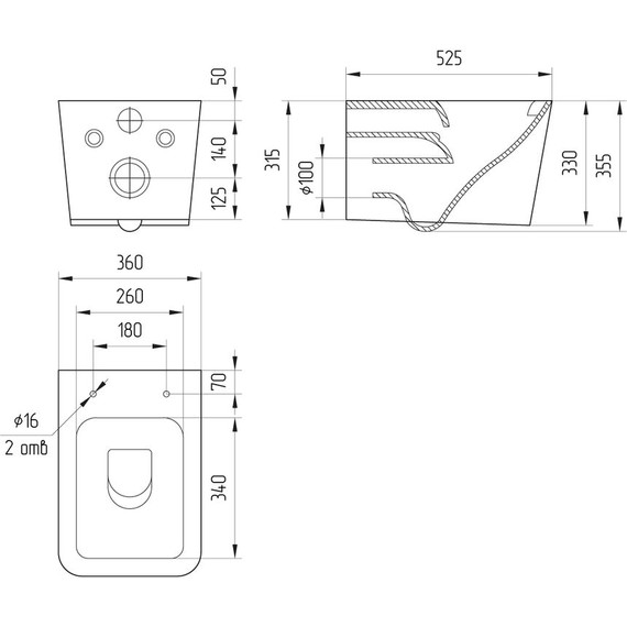 Унитаз подвесной безободковый Cersanit Crea Vortex DPL EO Slim A68916 с тонкой крышкой микролифт (система смыва Торнадо) фото 23