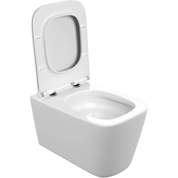 Унитаз подвесной безободковый Cersanit Crea Vortex DPL EO Slim A68916 с тонкой крышкой микролифт (система смыва Торнадо) фото 5