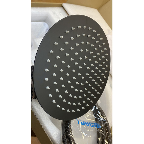 Душевая система для душа с термостатом SantiLine SL-9016MB, чёрный матовый фото 4